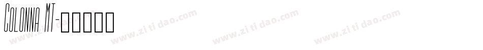 Colonna MT字体转换